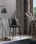 Hanah Home Vento - Juego de 2 taburetes de bar Antracita y Negro